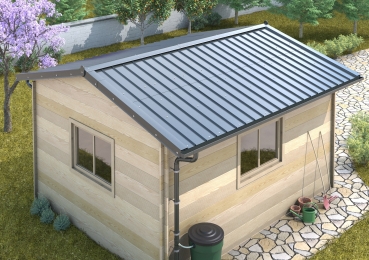 Gartenhaus Verlängerungsset 1,10 Meter Aluminium natur Simpel, incl. Montagematerial